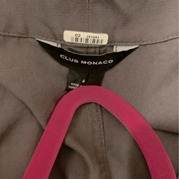 Club Monaco utility jumpsuit size 6 gray belted designer FLAWED* AS IS - Picture 9 of 13